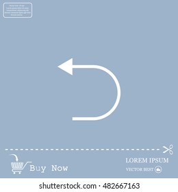 Undo icon, back arrow symbol