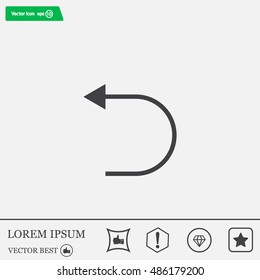 Undo icon, back arrow symbol