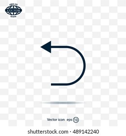 Undo icon, back arrow symbol