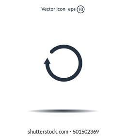 Undo icon, back arrow symbol
