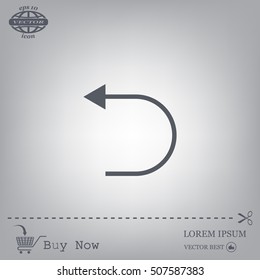Undo icon, back arrow symbol