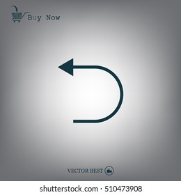 Undo icon, back arrow symbol