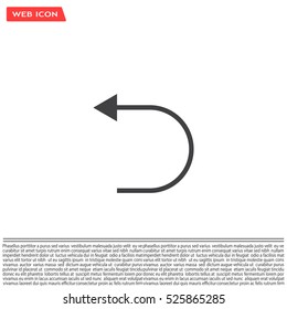 Undo icon, back arrow symbol