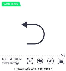 Undo icon, back arrow symbol