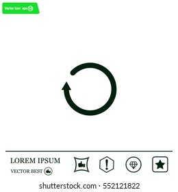 Undo icon, back arrow symbol