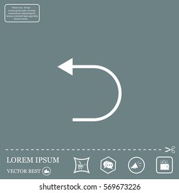 Undo icon, back arrow symbol