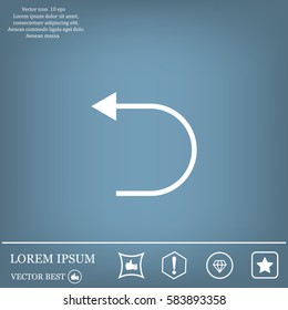 Undo icon, back arrow symbol