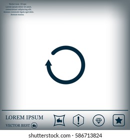 Undo icon, back arrow symbol
