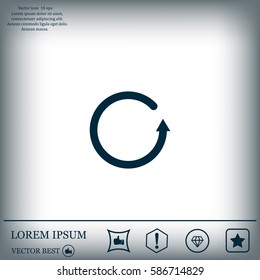 Undo icon, back arrow symbol
