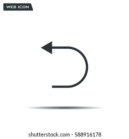Undo icon, back arrow symbol