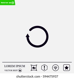 Undo icon, back arrow symbol