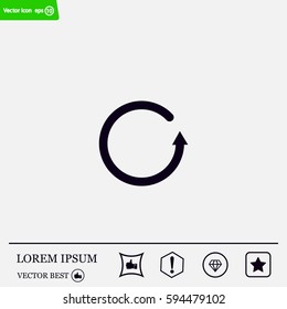 Undo icon, back arrow symbol