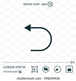 Undo icon, back arrow symbol