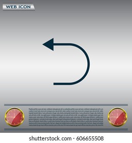Undo icon, back arrow symbol