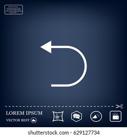 Undo icon, back arrow symbol