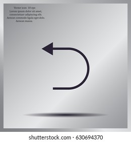 Undo icon, back arrow symbol
