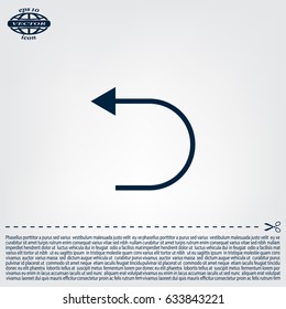 Undo icon, back arrow symbol