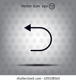 Undo icon, back arrow symbol