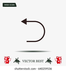 Undo icon, back arrow symbol