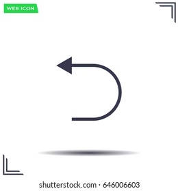 Undo icon, back arrow symbol