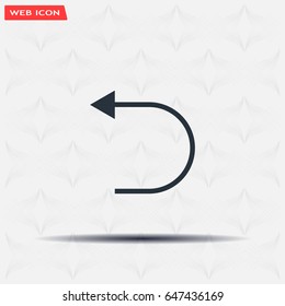 Undo icon, back arrow symbol