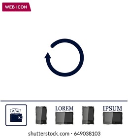 Undo icon, back arrow symbol