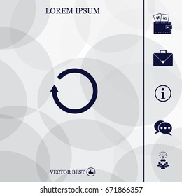 Undo icon, back arrow symbol