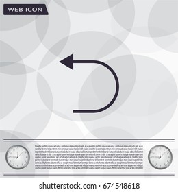 Undo icon, back arrow symbol