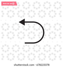Undo icon, back arrow symbol