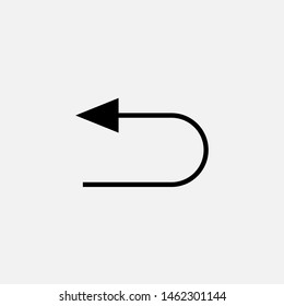 Undo Icon. Back or Return Illustration As A Simple Vector Sign & Trendy Symbol for Design,  Websites, Presentation or Mobile Application.  