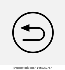 Undo Icon. Back or Return Illustration As A Simple Vector Sign & Trendy Symbol for Design,  Websites, Presentation or Mobile Application.  