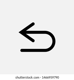 Undo Icon. Back or Return Illustration As A Simple Vector Sign & Trendy Symbol for Design,  Websites, Presentation or Mobile Application.  