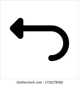 Undo Icon. Back or Return Illustration on white background