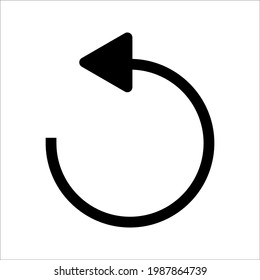 Undo Icon. Back or Return Illustration As A Simple Vector Sign  Trendy Symbol for Design, Websites, Presentation or Mobile Application.