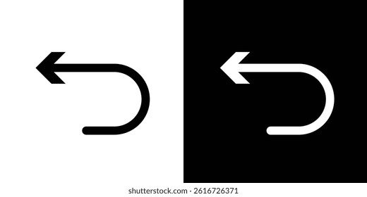 Undo icon for banner and packaging design. Vector illustration