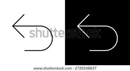 Undo icon Clip Art design. Line icons