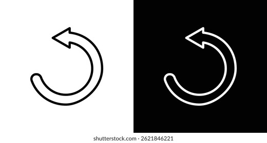 Undo icon concept stroke on white background