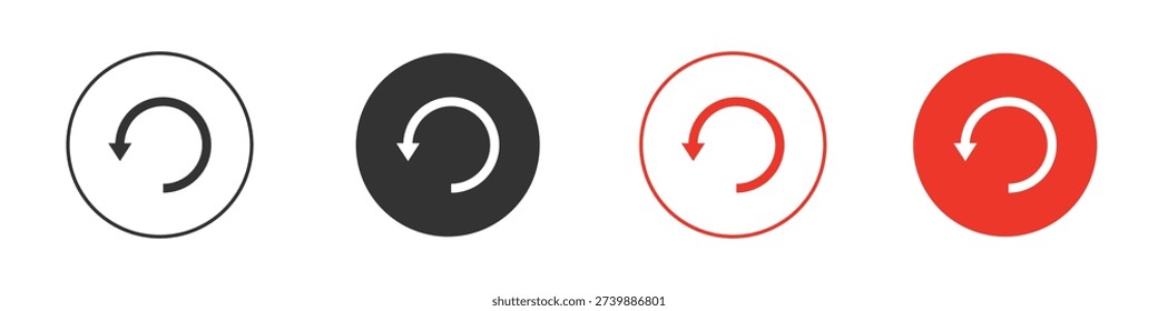 Undo icon concepts. flat design. Simple element illustration.
