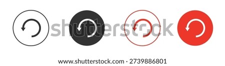 Undo icon concepts. flat design. Simple element illustration.