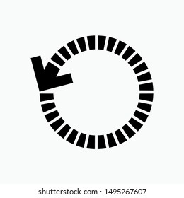 Undo Icon. Counterwise Vector, Sign and Symbol for Design, Presentation, Website or Apps Elements.