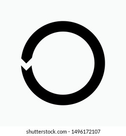 Undo Icon. Counterwise Vector, Sign and Symbol for Design, Presentation, Website or Apps Elements.