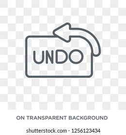 Undo icon. Undo design concept from  collection. Simple element vector illustration on transparent background.