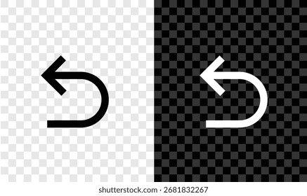 Rückgängig-Symbol für Design auf leerem Hintergrund	
