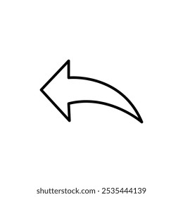 Ícone Desfazer Ilustração de arte plana no contorno