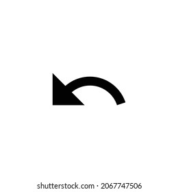 undo Icon. Flat style design isolated on white background. Vector illustration