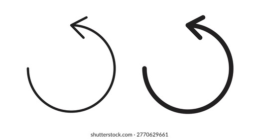 Undo icon graphic vectors for website design