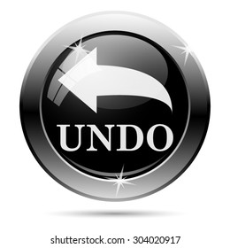 Undo icon. Internet button on white background. EPS10 vector 
