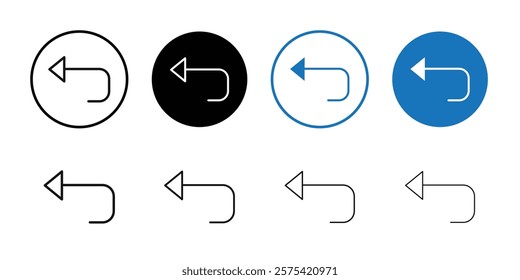 Undo icon Isolated flat vector in outline