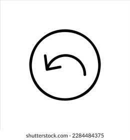 Undo-Symbol mit isoliertem Vektorgrafik und transparentem Hintergrund.
