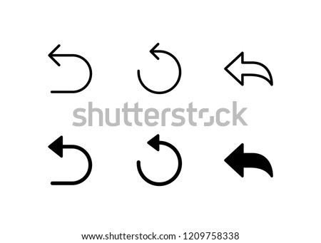 Undo Icon Logo Vector Symbol. Return Icon